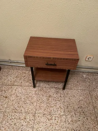 OFERTA Mesita de noche vintage marrón