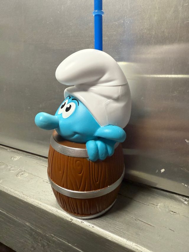 Vaso Los Pitufos con Pajita