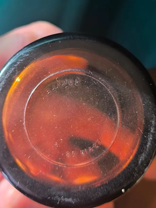 Juego 4 Tazas Vidrio Ámbar Vintage años  70 80