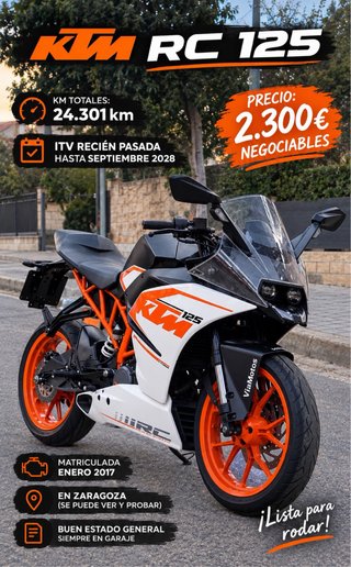KTM RC de 125CC
