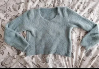 Jersey crop pelito azul verdoso