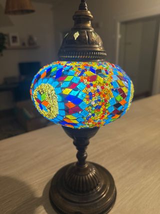 Lámpara Mosaico Vidrio Multicolor