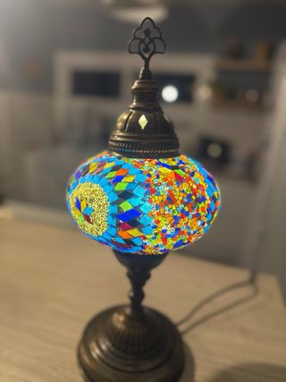 Lámpara Mosaico Vidrio Multicolor