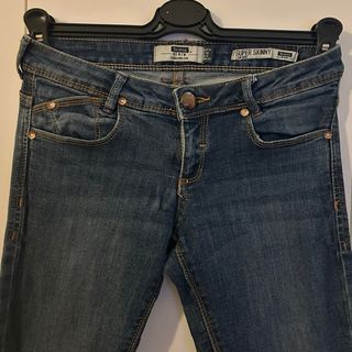 Jeans Bershka Super Skinny Denim Scuro (XS/34)
