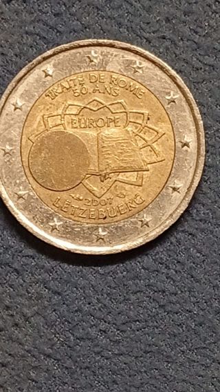 Moneda 2 euros Luxemburgo 2007 Tratado de Roma