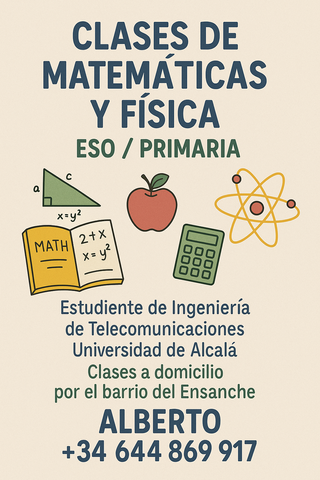 CLASES PARTICULARES MATES O FÍSICA