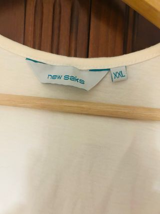 Camiseta tirantes blanca volantes XXL