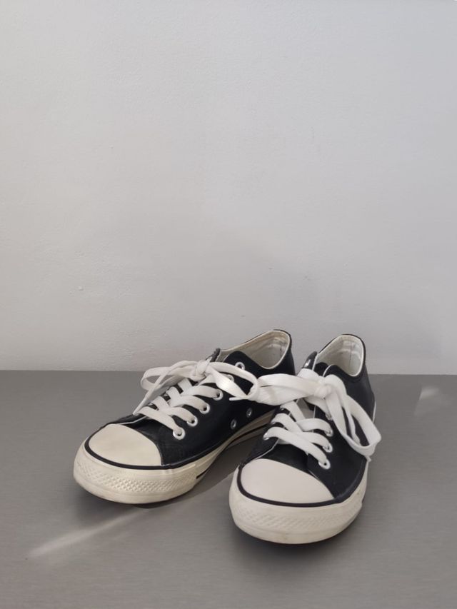 Zapatillas Polipiel Negras