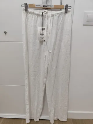 Pantalón blanco PULL&BEAR Talla M