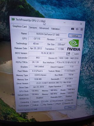Tarjeta Gráfica NVIDIA GT 640 1.5GB