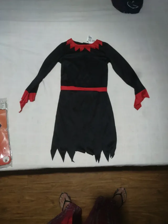 Disfraz Bruja 3-4 años Negro/Rojo