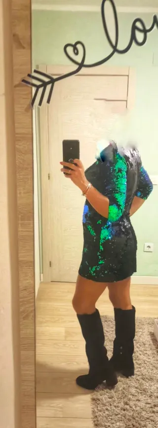 Vestido Zara lentejuelas Talla L