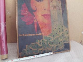 Cartel Feria de Sevilla 1-6 Mayo 1977 Firmado