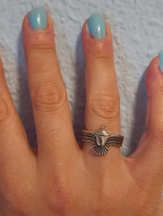 Anillo águila plata
