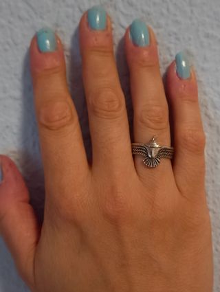 Anillo águila plata