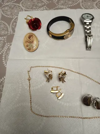  Bisutería: Reloj, Pendientes , broches marca nose