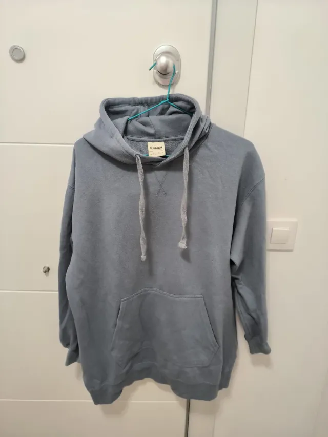 Vestido Sudadera Pull&Bear Azul Grisáceo Talla S