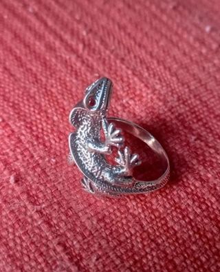 Anillo dragón plata