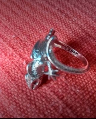 Anillo dragón plata