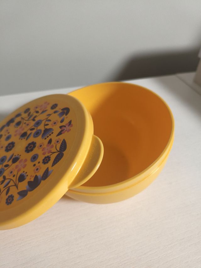 Bol Tupperware Amarillo Floral