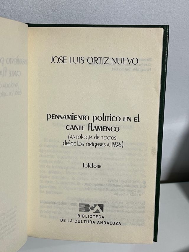 Libro PENSAMIENTO POLÍTiCO EN EL
CANTE FLAMENCO