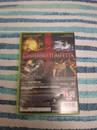 Dante's Inferno Xbox 360 videogame boxato completo