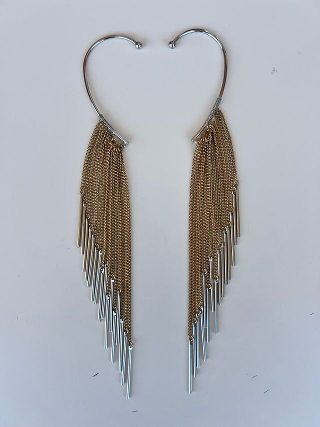 Pendientes Ear Cuff Zara Dorado y Plateado