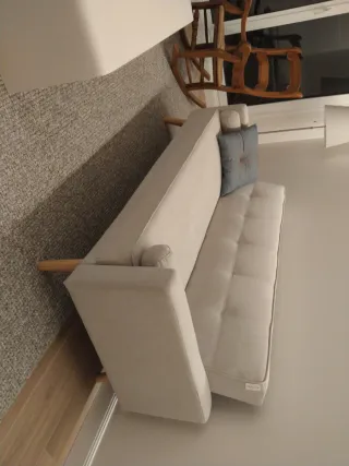 Sofá Cama 3 Plazas Beige/Gris