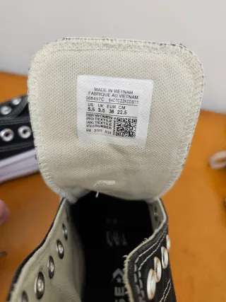 Converse caña alta negras talla 36