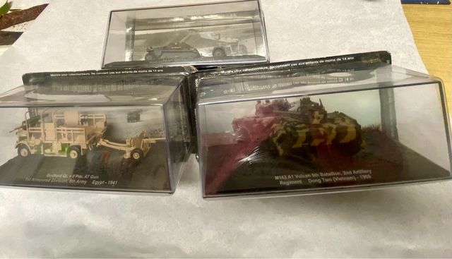 Lote 3 maquetas militares: Bedford, M163, Sd.Kfz.