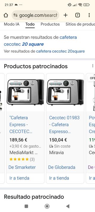 Cafetera Cecotec Power Espresso 20