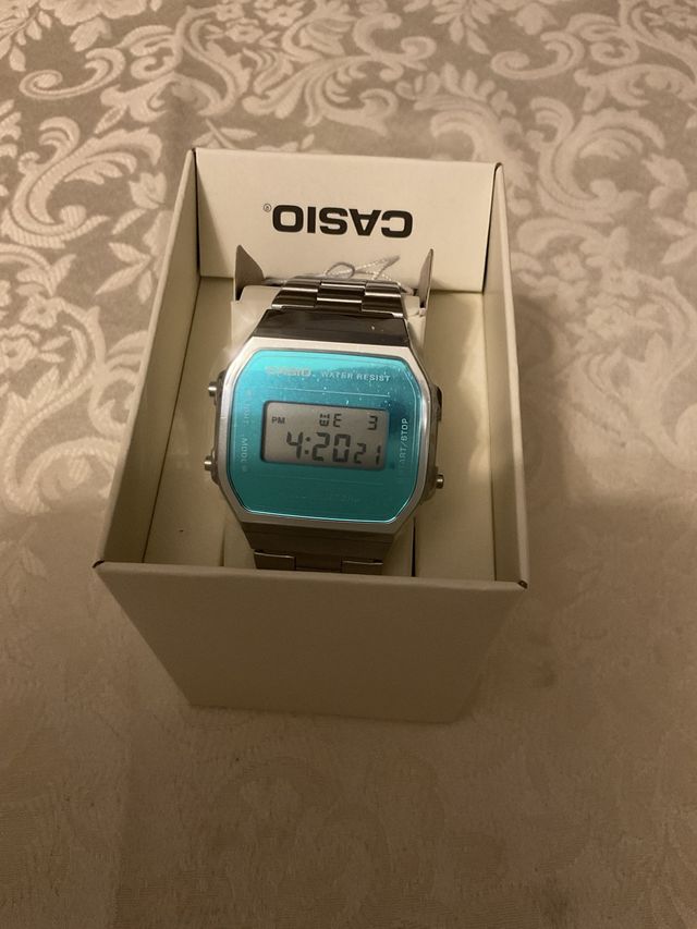 Orologio Casio Argento e Azzurro