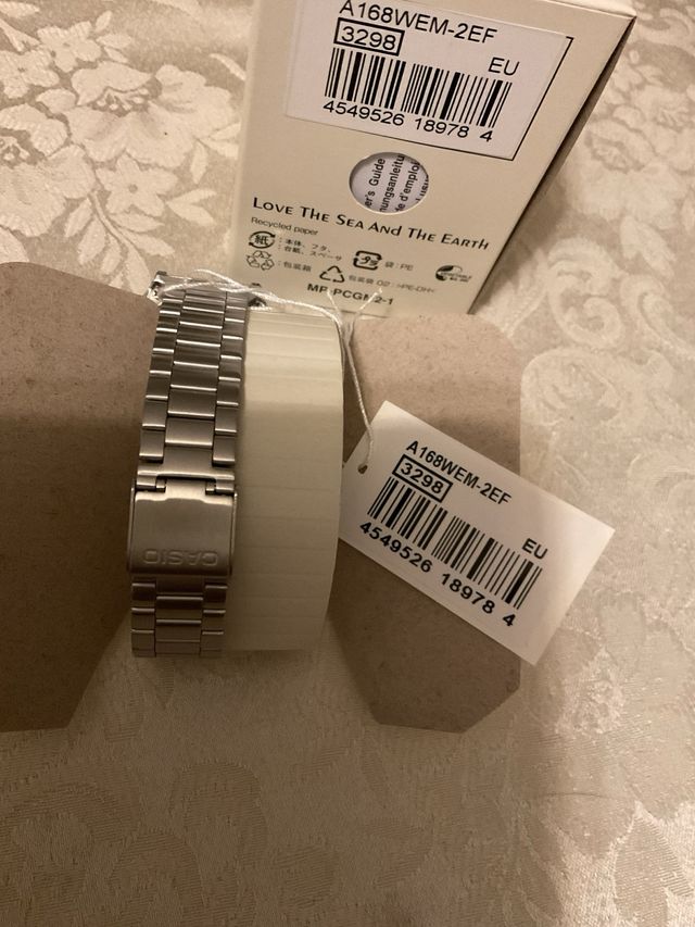 Orologio Casio Argento e Azzurro