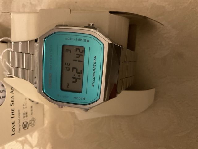 Orologio Casio Argento e Azzurro