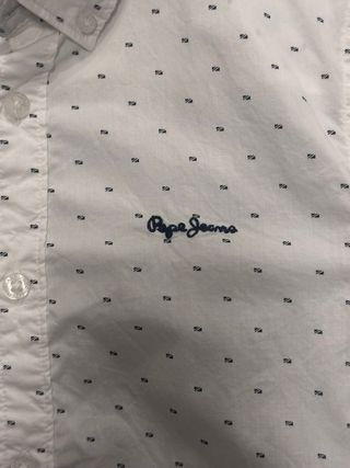 Camisa Pepe Jeans niño blanca estampada
