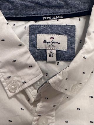 Camisa Pepe Jeans niño blanca estampada