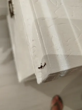 Baúl de madera tallado blanco