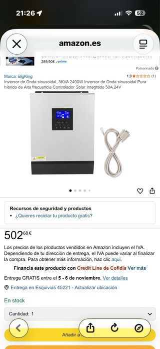Kit Solar 3000W 24V