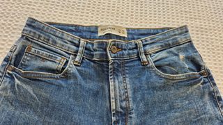 Pantalón Vaquero Pull&Bear Azul Ajustado