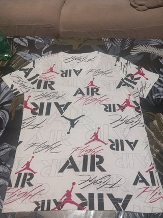 Camiseta Jordan AIR Flight Blanca Roja