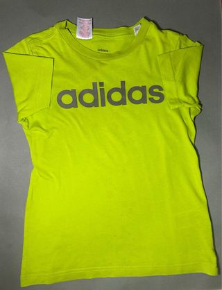 Camiseta Adidas Verde Lima talla niño 140cm 10años