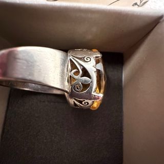 Anillo Plata Citrino Grande