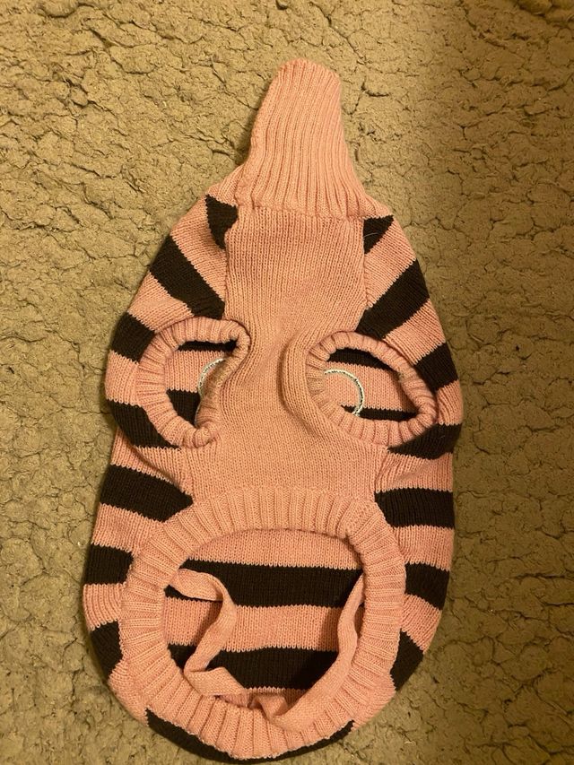 Cappottino per cagnolino a righe