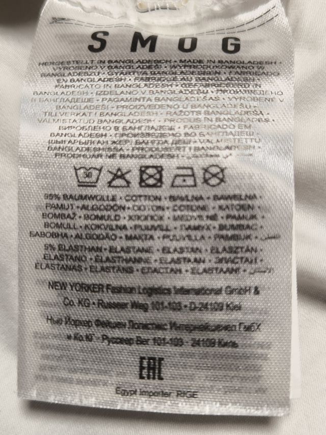 Camisa SMOG XL Super Slim Fit Blanca