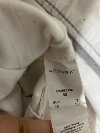 Pantalón vestir blanco hombre