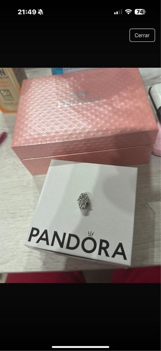Charm Pandora Mano de Fátima Plata