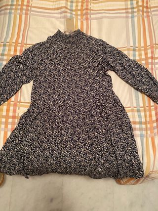 Vestido estampado floral manga larga