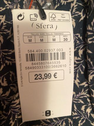 Vestido estampado floral manga larga