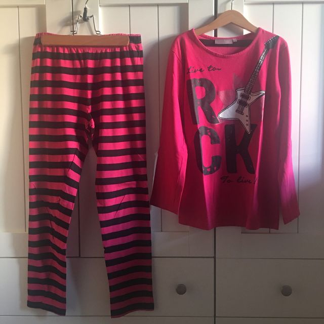 Pijama Lina Pink Rayas Talla 10 + Regalo