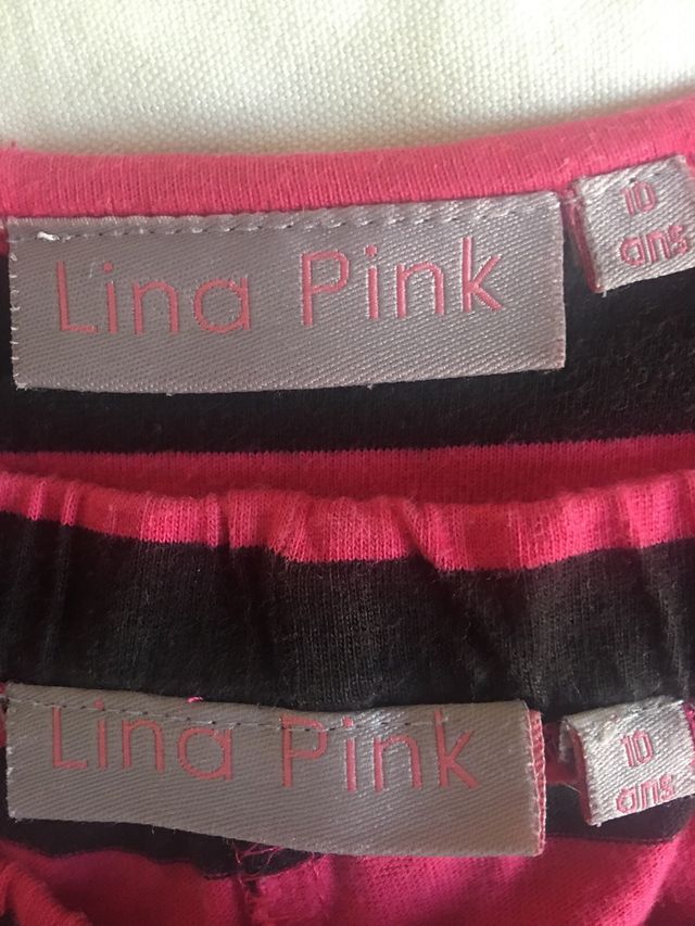 Pijama Lina Pink Rayas Talla 10 + Regalo